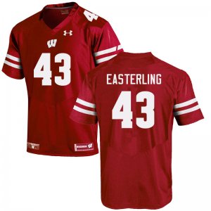 Men's Wisconsin Badgers NCAA #43 Quan Easterling Red Authentic Under Armour Stitched College Football Jersey CQ31J20DJ